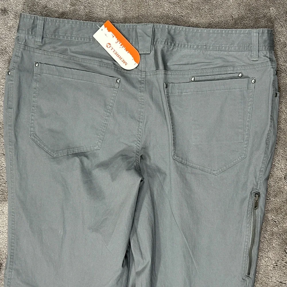 Merrell Articulus Pant Mens 40x34 Castlerock Gray Solid Outdoor Hiking Trail